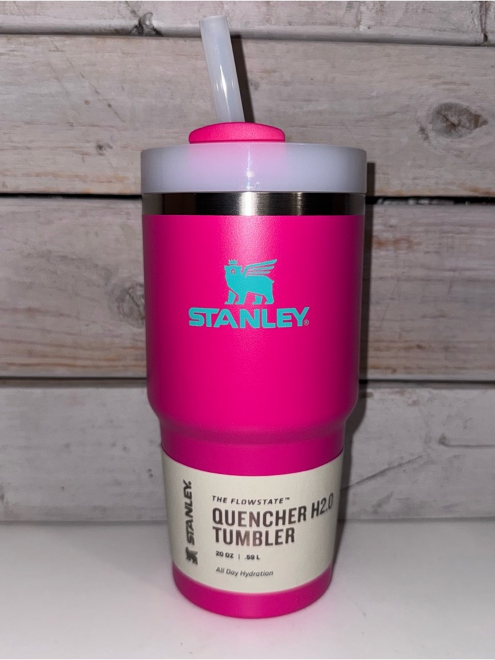 Stanley 20oz Quencher Tumbler PASSION PINK Summer 2024 Heat Wave Collection NWT